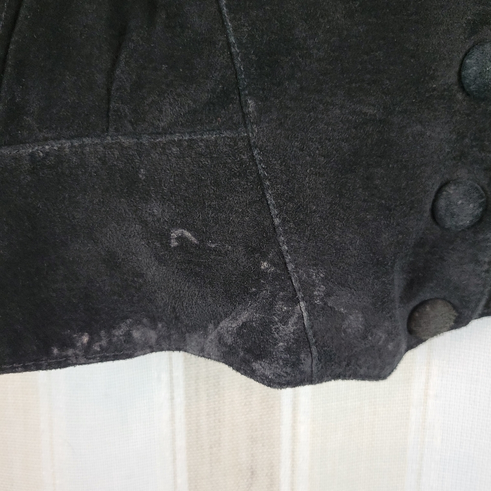 Wilsons Leather‎ Vintage Suede Cropped Jacket Black Size Extra Small - Picture 2 of 11